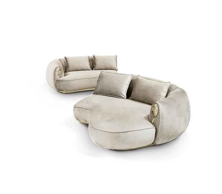 Диван Boca do Lobo Soleil Cream Curved Sofa - фото-6 | interior market