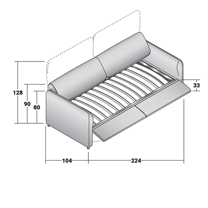 Кровать Flou DILETTO convertible sofa with second bed - фото-2 | interior market