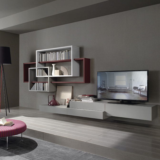 Стенка под ТВ Sangiacomo Lampo Mensole - фото-1 | interior market Стенка под ТВ Sangiacomo Lampo Mensole - фото-1 | interior market