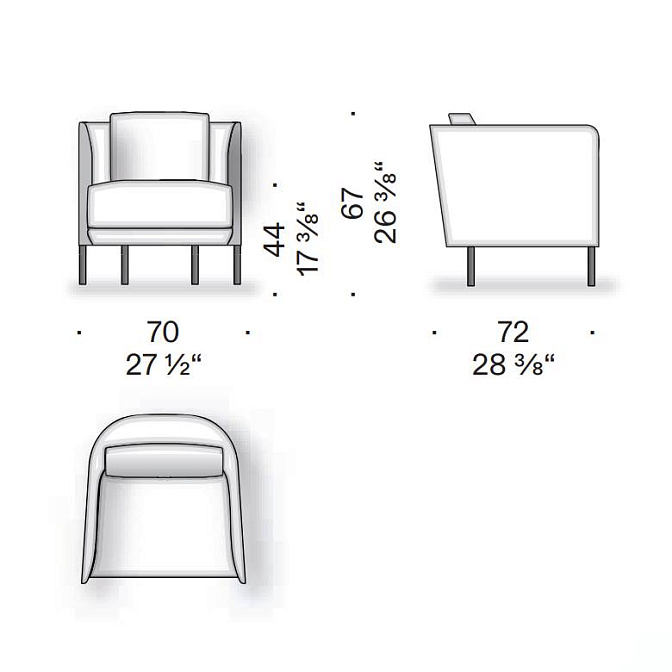 Кресло для дома De Padova Tiny Blendy - фото-3 | interior market