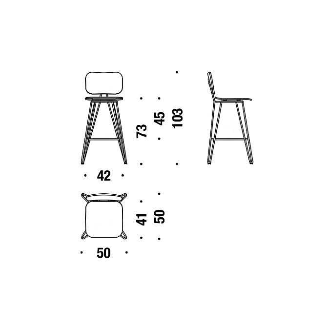 Барный стул Moroso Overdyed - фото-2 | interior market