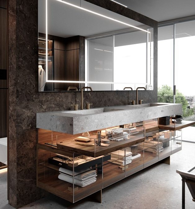 Тумба для ванной комнаты Moma Design ELEGANCE GLASS - фото-1 | interior market