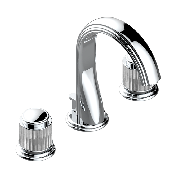 Смеситель для раковины с донным клапаном THG JAIPUR SATIN CRYSTAL - фото-1 | interior market