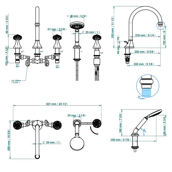 Смеситель для ванны THG  - фото-2 | interior market