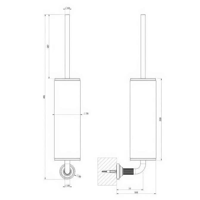 Ершик туалетный Gessi VENTI20 - фото-2 | interior market