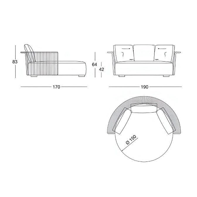 Диван для улицы Longhi Atlantis - фото-3 | interior market