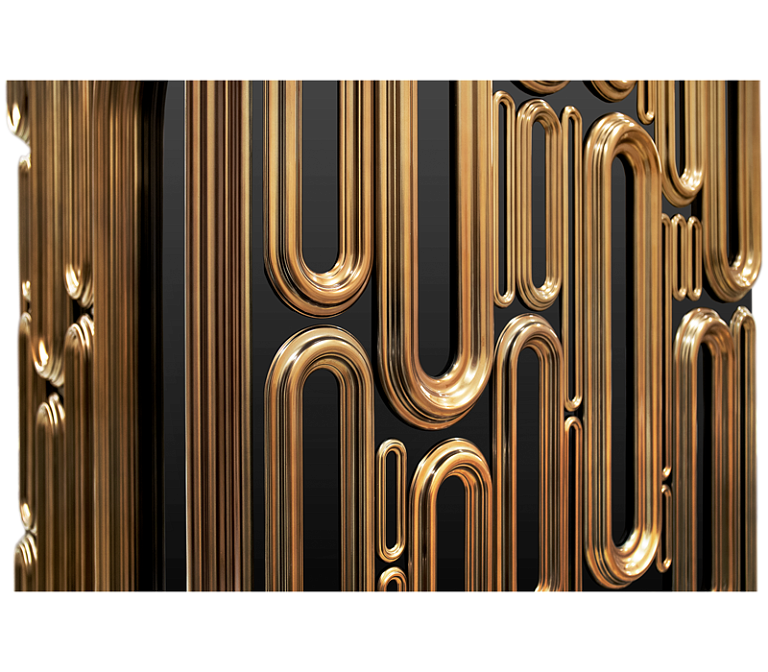 Шкаф Boca do Lobo Oblong Gold Cabinet - фото-6 | interior market