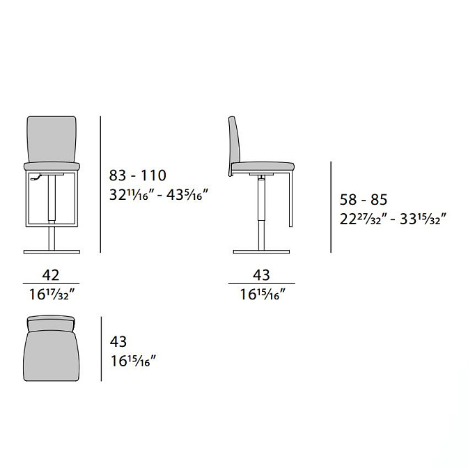 Барный стул Turri Genesis - фото-3 | interior market