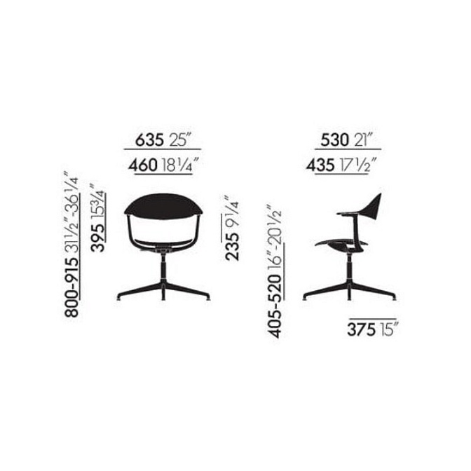 Офисное кресло Vitra Mynt plastik - фото-3 | interior market