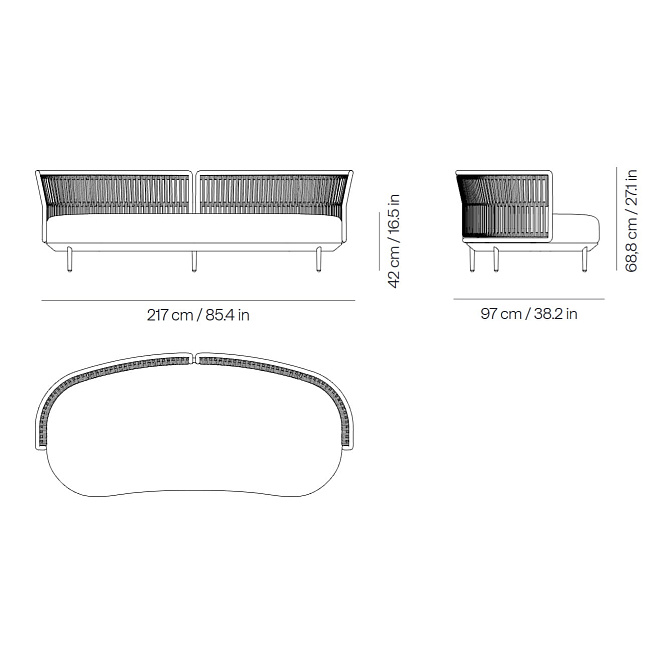 Диван для улицы Point1920 Amba Woven - фото-6 | interior market