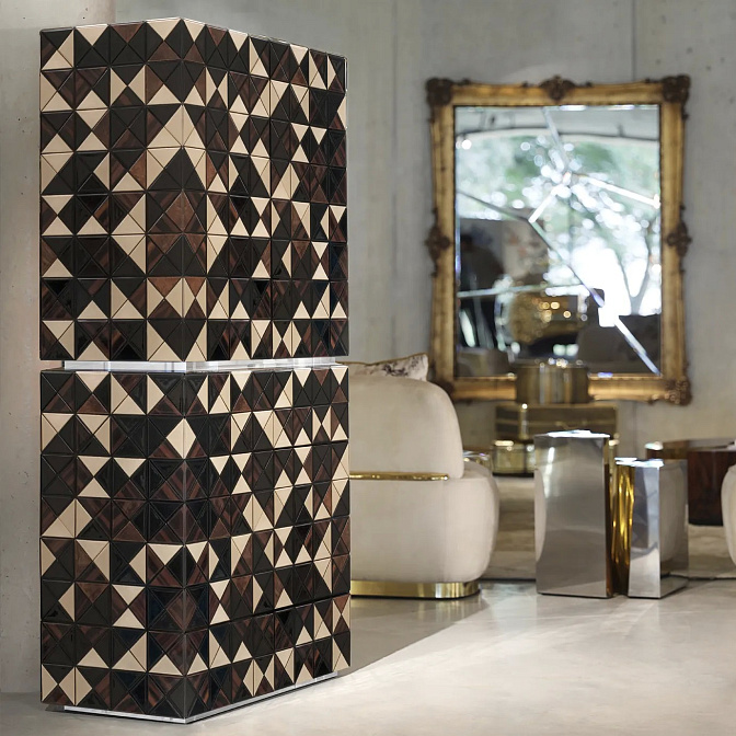 Шкаф Boca do Lobo Pixel Ii Walnut Cabinet - фото-7 | interior market