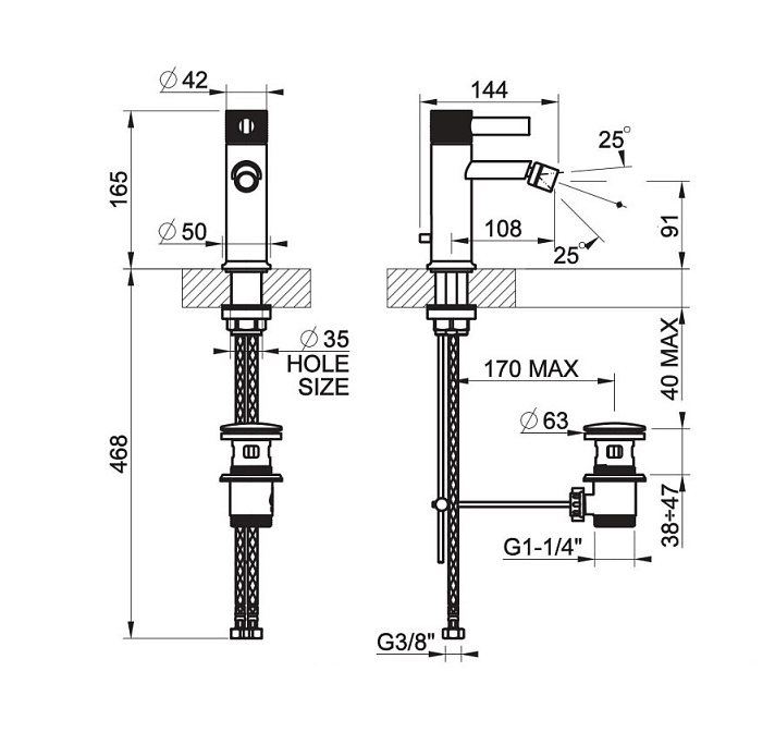 Смеситель для биде Gessi INCISO - фото-2 | interior market