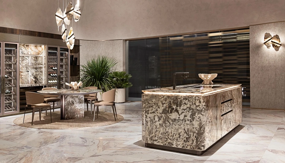Кухня c островом Visionnaire By Ipe Cavalli Villa d'Este - фото-6 | interior market