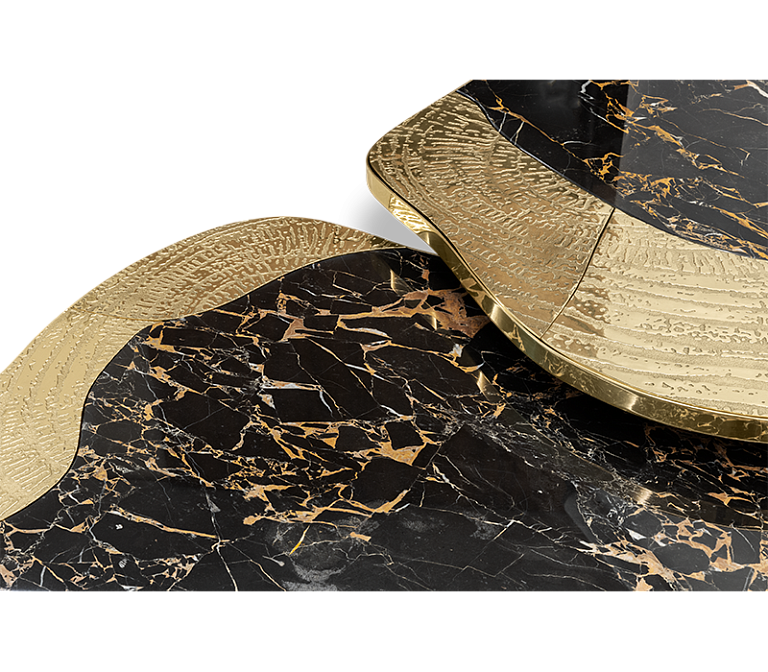 Журнальный столик Boca do Lobo Ophelia Portoro Marble And Gold Center Table - фото-6 | interior market