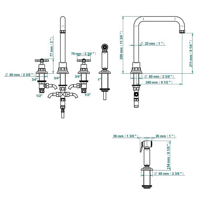 Смеситель для кухни THG  - фото-2 | interior market