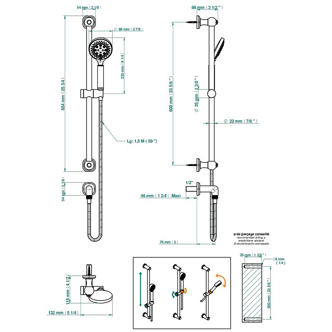 Смеситель встраиваемый THG Camélia - фото-2 | interior market
