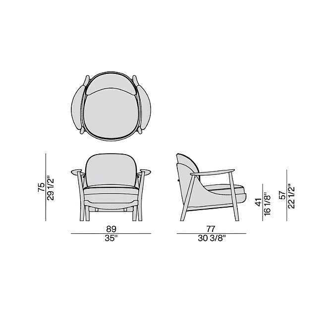Кресло Porada GINKGO XL - фото-5 | interior market