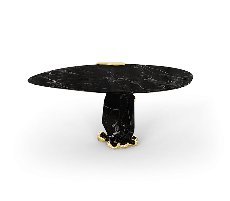 Обеденный стол Boca do Lobo Diamond Nero Marquina Dining Table - фото-5 | interior market