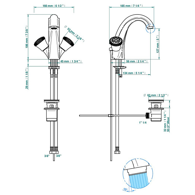 Смеситель для раковины THG Hirondelles - фото-2 | interior market