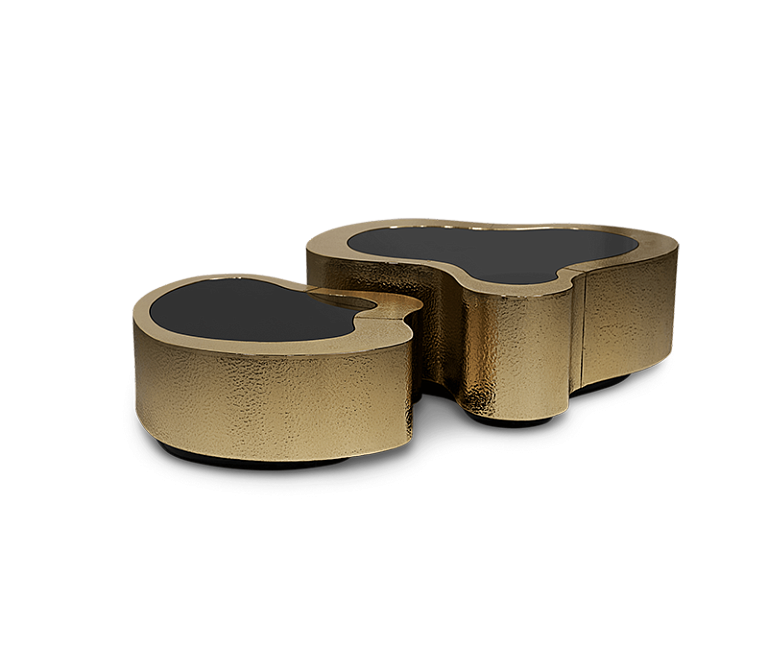 Журнальный столик Boca do Lobo Wave Hammered Patina Center Table - фото-3 | interior market