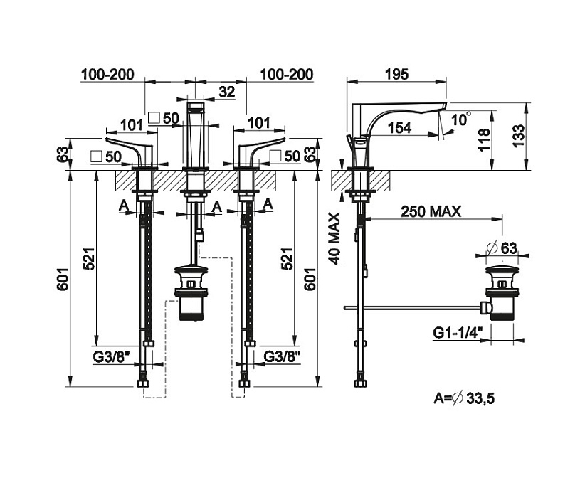 Смеситель для раковины Gessi RILIEVO - фото-2 | interior market