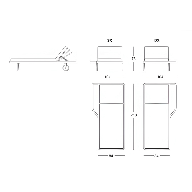 Уличный шезлонг Longhi Calypsos - фото-4 | interior market