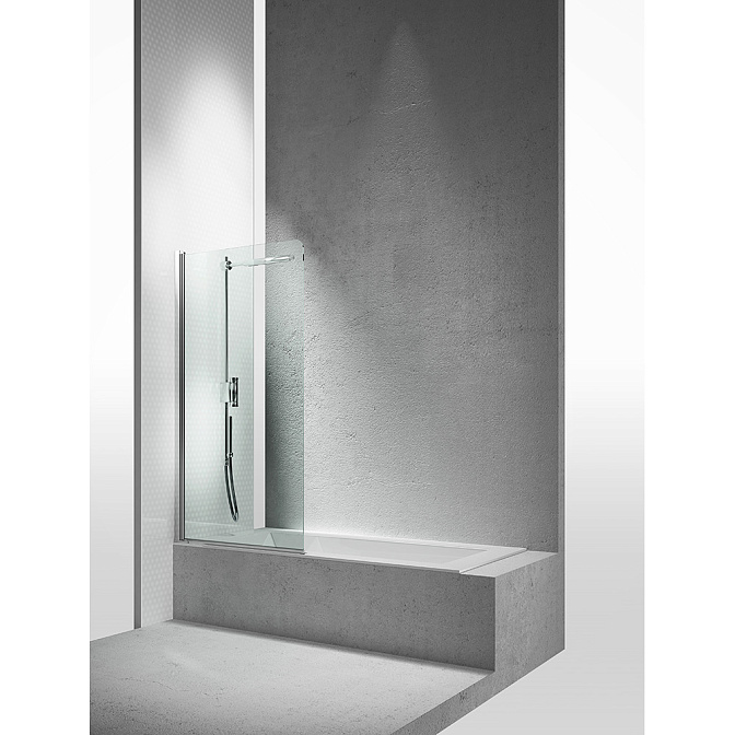 VismaraVetro LLV042108001500ST – Шторка на ванну LV, размер 80-82см, высота 150Нсм, SX (левая), стек - фото-1 | interior market