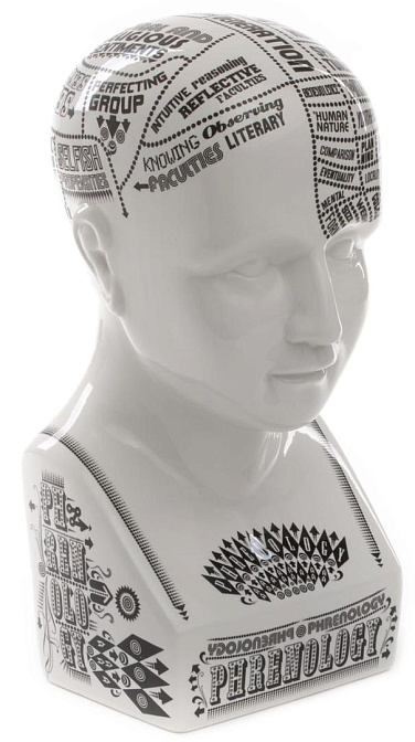 Арт-объект "Phrenology", h35, фарфор, цвет белый с декоративными узорами - фото-1 | interior market