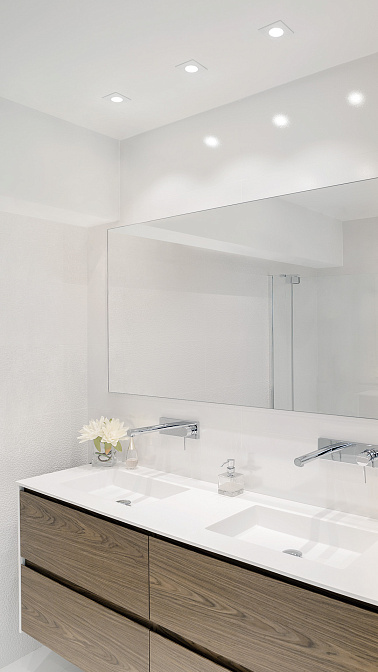 Встраиваемый светильник  Arkos Light ESSENTIALS BATH SQUARE MATT 5W 2700K W - фото-2 | interior market