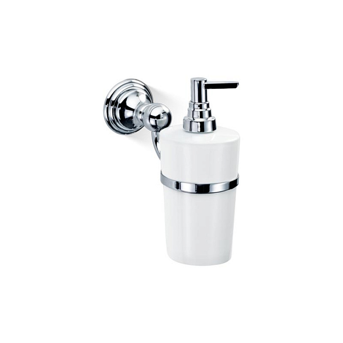 ™ Decor Walther 0831850 - CL WSP настенный дозатор жидкого мыла Хром /Фарфор белый - фото-1 | interior market