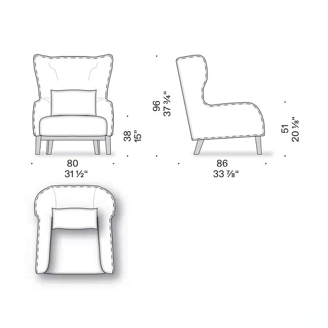 Кресло De Padova Bergère 19 - фото-3 | interior market