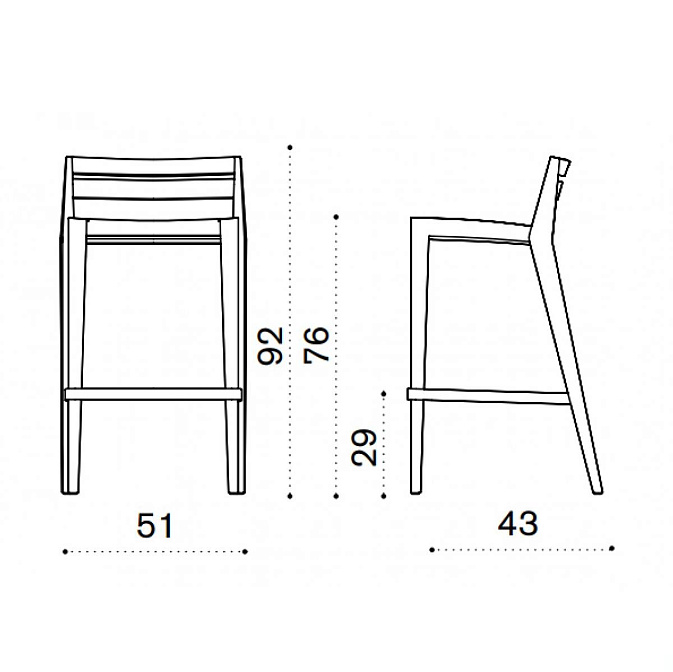 Барный стул Ethimo Ribot - фото-3 | interior market