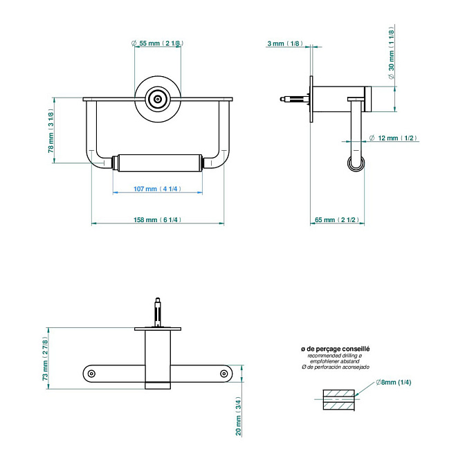 Держатель для туалетной бумаги THG ZOOM.7 - фото-2 | interior market