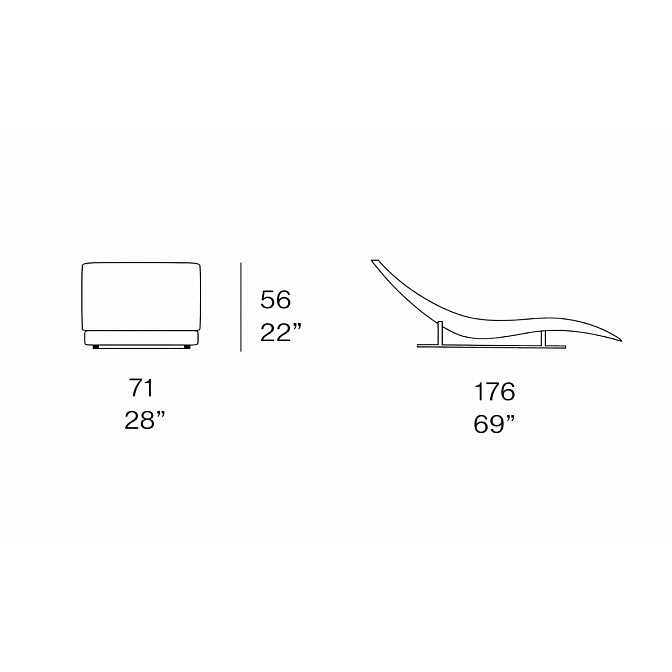 Уличный шезлонг Paola lenti sun - фото-4 | interior market