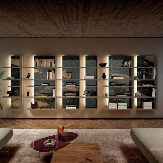 Модульный настенный стеллаж Lago Pentagram - фото-1 | interior market