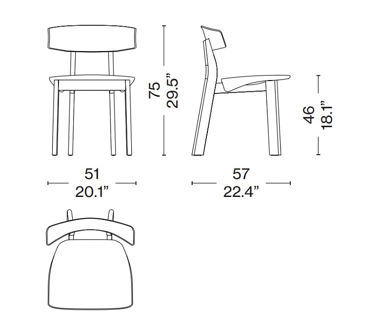 Обеденный стул Cassina Back-Wing - фото-2 | interior market