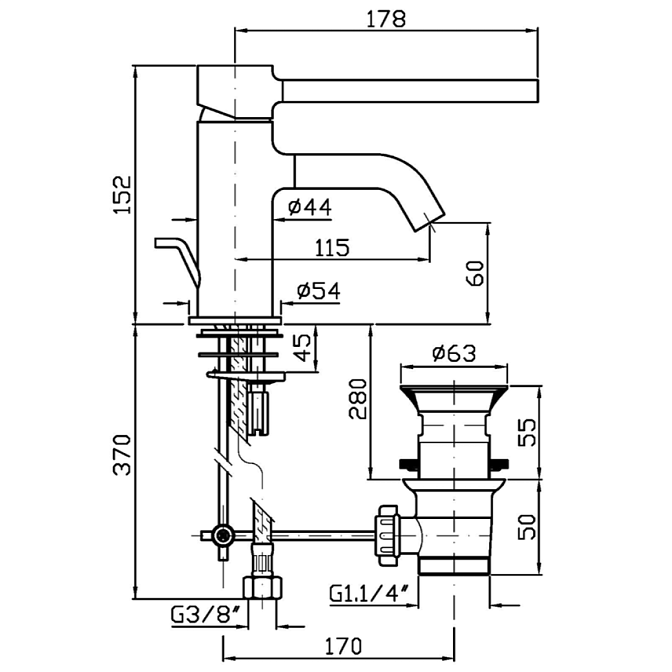 Смеситель для раковины Zucchetti  - фото-2 | interior market