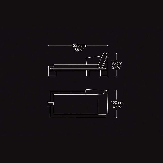 Уличный шезлонг Neutra La Grande Muraglia - фото-2 | interior market