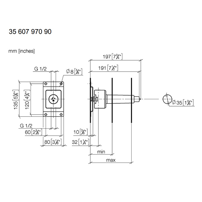 Клапан скрытого монтажа, 1/2" DORNBRACHT - фото-2 | interior market