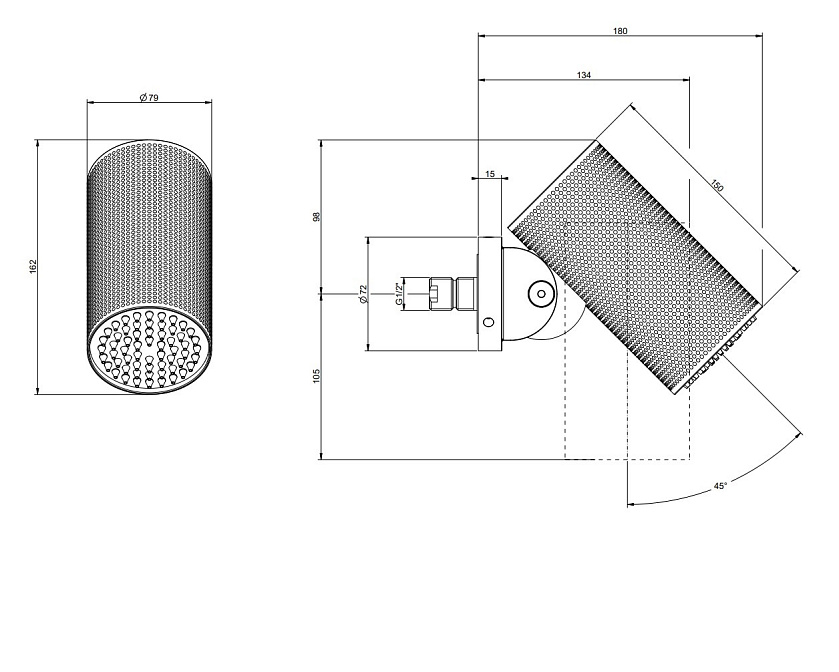 Верхний душ Gessi SPOTWATER CESELLO - фото-4 | interior market