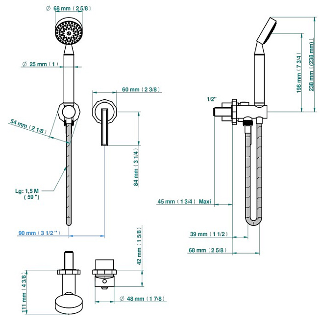 Смеситель встраиваемый THG Les Ondes - фото-2 | interior market