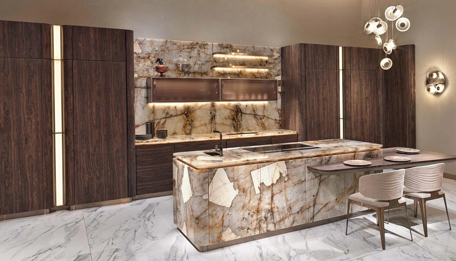 Кухня c островом Visionnaire By Ipe Cavalli Villa d'Este - фото-7 | interior market