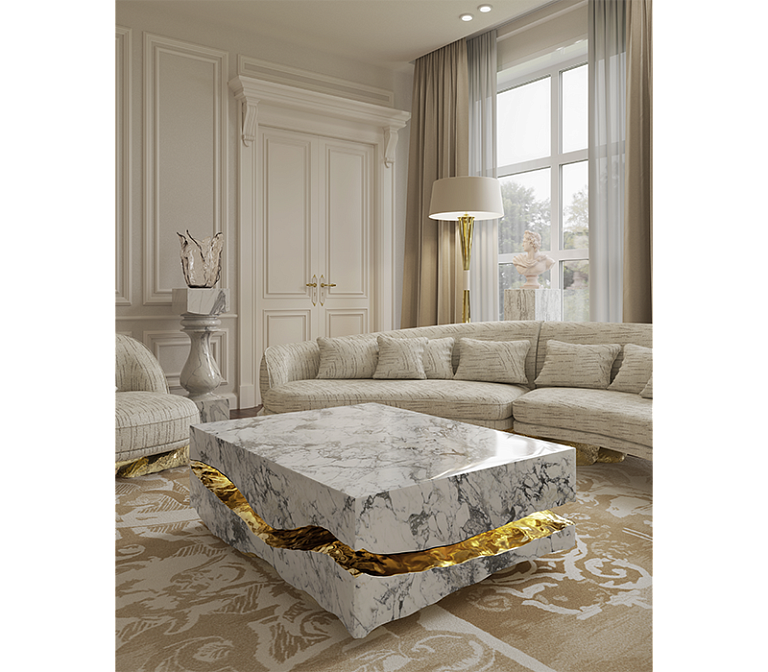 Стол Boca do Lobo Quarry Carrara Marble Center Table - фото-5 | interior market