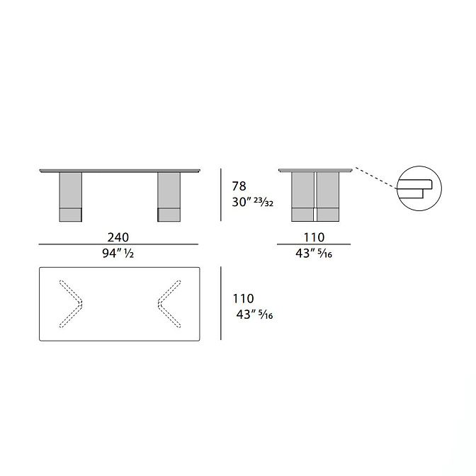 Стол обеденный Turri Zero - фото-6 | interior market