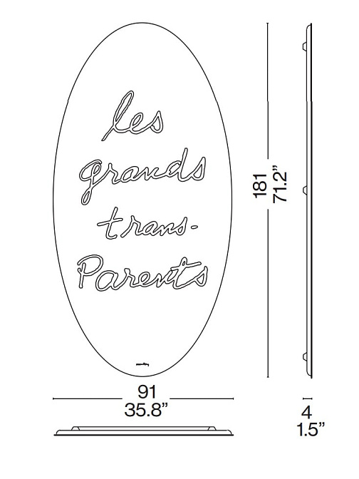 Зеркало интерьерное Cassina Les Grands Trans-Parents - фото-3 | interior market