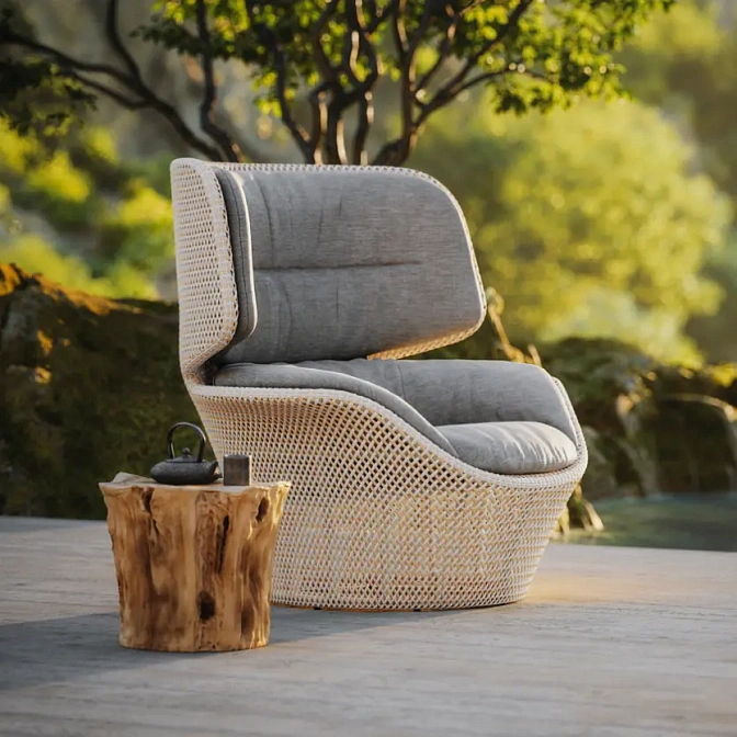 Кресло для улицы Dedon Seashell Grand Wing Chair - фото-3 | interior market