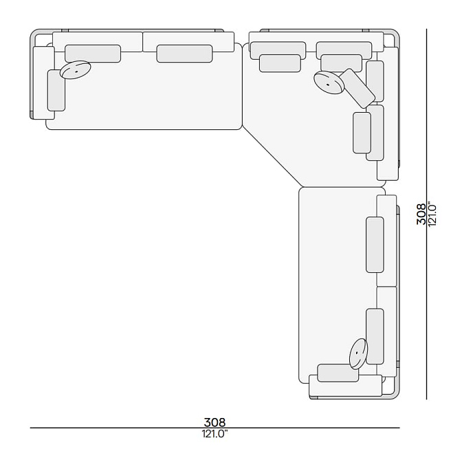 Угловой диван для улицы Manutti Flows - фото-2 | interior market
