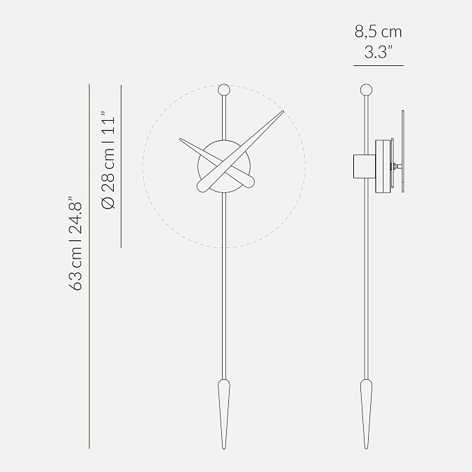 Часы настенные Punta NOMON - фото-5 | interior market