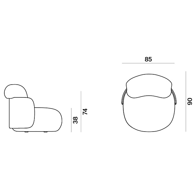 Кресло Exteta Mochi Armchair - фото-9 | interior market