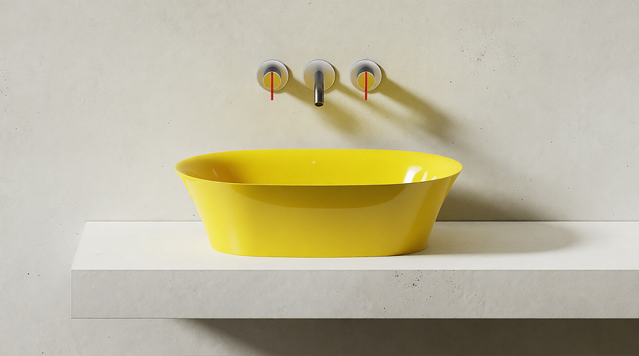 Раковина накладная глянцевая SALINI MONA - фото-2 | interior market